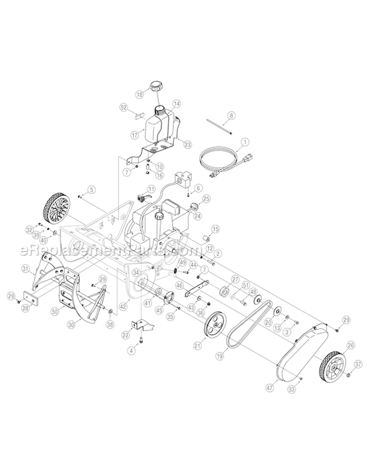 Page C Diagram and Parts List for 31AS2B5-801 2006 Yard Man Snow Blower